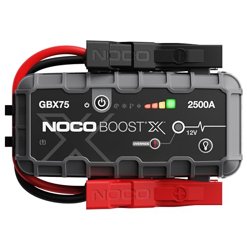 NOCO Boost X GBX75 2500A UltraSafe Car Jump Starter, Jump Starter Power Pack, 12V Battery Booster & GBC103 Boost X EVA Protection Case for GBX75 UltraSafe Lithium Jump Starters