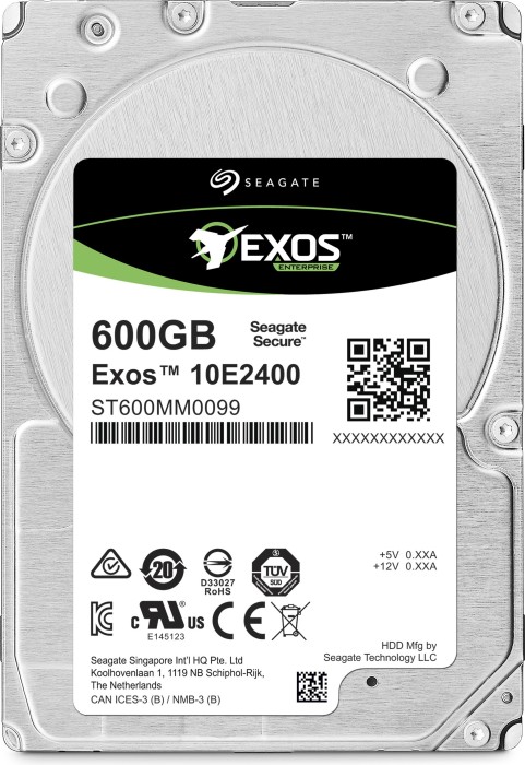 Seagate Exos E - 10E2400 600GB, SED, 24/7, 512n / 2.5" / SAS 12Gb/s (ST600MM0218)