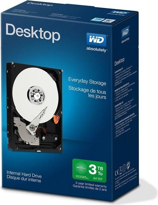 Western Digital WD Desktop Everyday 3TB, SATA 6Gb/s, retail (WDBH2D0030HNC)