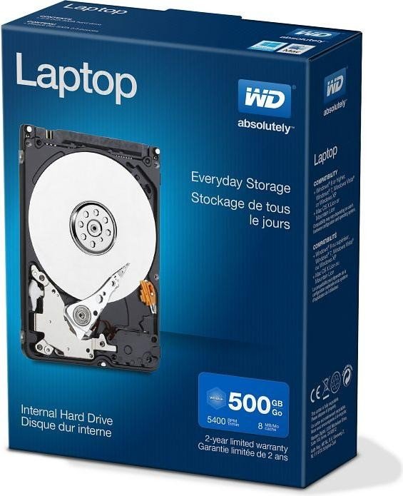 Western Digital WD Laptop Everyday 500GB, 512e / 2.5" / SATA 3Gb/s, retail (WDBMYH5000ANC)