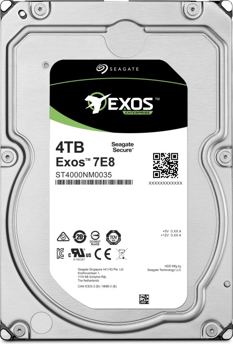 Seagate Exos E - 7E8 4TB, 24/7, 512n / 3.5" / SATA 6Gb/s (ST4000NM0035)