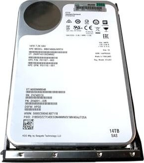 HPE 14TB SAS 7.2K LFF SC He 512e DS HDD (P09153-B21)