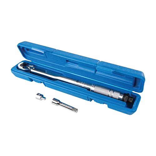 Silverline 962219 Torque Wrench 20-110 Nm 3/8", Silver & 196508 Extension Bar Set 3pce 3/8"