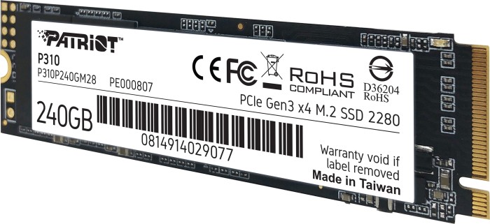Patriot P310 240GB, M.2 2280 / M-Key / PCIe 3.0 x4 (P310P240GM28)