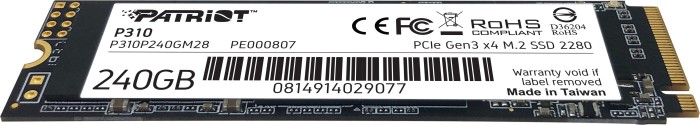 Patriot P310 240GB, M.2 2280 / M-Key / PCIe 3.0 x4 (P310P240GM28)