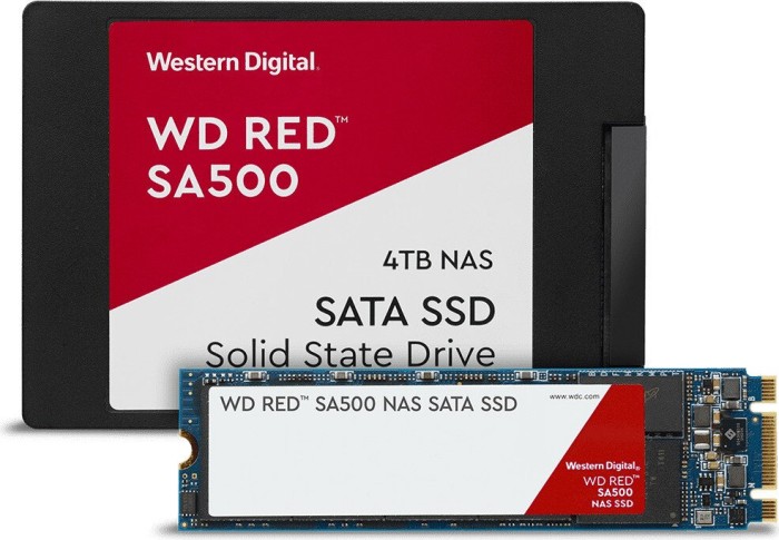 Western Digital WD Red SA500 NAS SATA SSD 1TB, M.2 2280 / B-M-Key / SATA 6Gb/s (WDS100T1R0B)