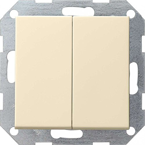 Gira System 55 push button 10AX 250V rocker 2-way, cream white (012501)