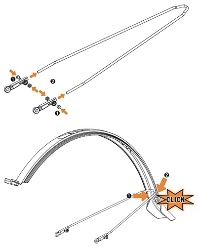 SKS Velo 42 Urban mudguard set with struts black (10998)