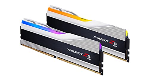 G.Skill Trident Z5 RGB silber DIMM Kit 32GB, DDR5-7200, CL34-45-45-115, on-die ECC (F5-7200J3445G16GX2-TZ5RS)