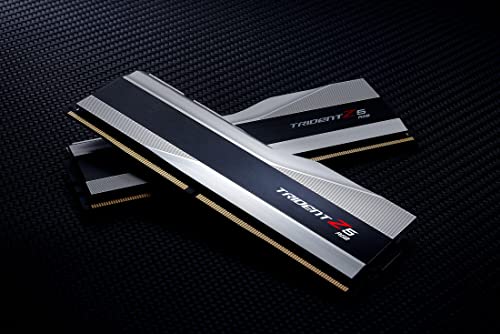 G.Skill Trident Z5 RGB silber DIMM Kit 32GB, DDR5-7200, CL34-45-45-115, on-die ECC (F5-7200J3445G16GX2-TZ5RS)