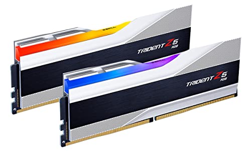 G.Skill Trident Z5 RGB silber DIMM Kit 32GB, DDR5-7200, CL34-45-45-115, on-die ECC (F5-7200J3445G16GX2-TZ5RS)