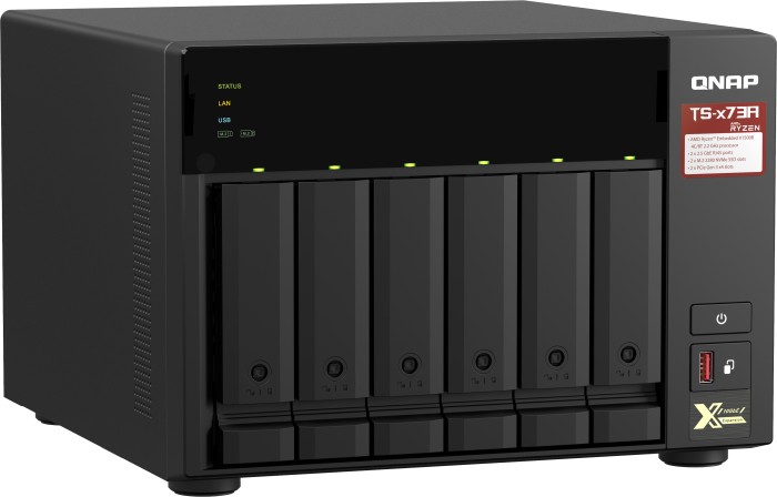 QNAP QuTS hero Turbo Station TS-673A-8G 90TB, 8GB RAM, 2x 2.5GBase-T
