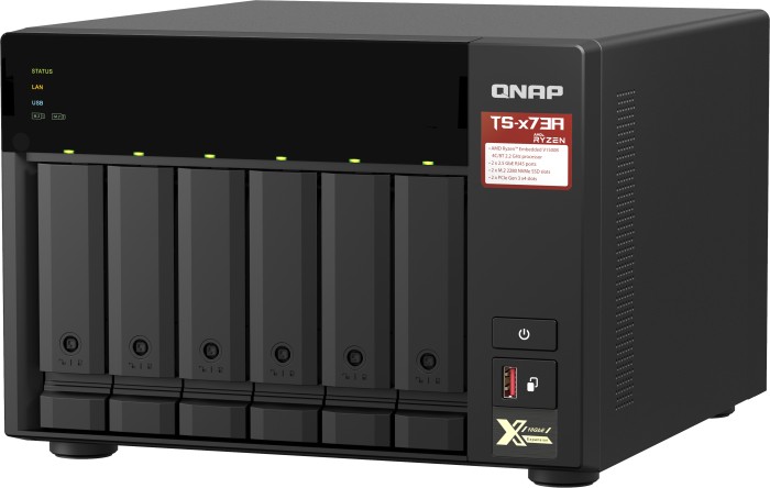 QNAP QuTS hero Turbo Station TS-673A-8G 90TB, 8GB RAM, 2x 2.5GBase-T