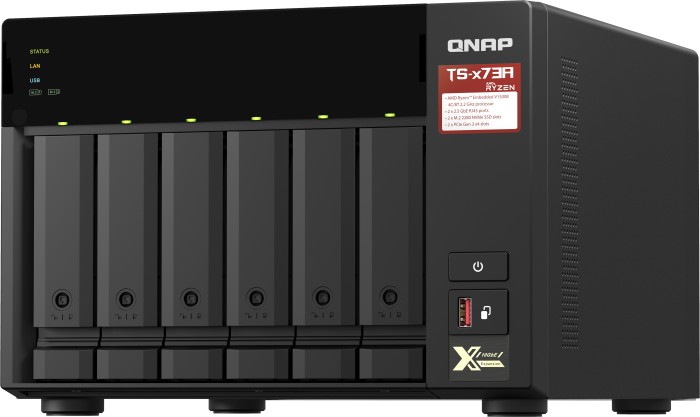 QNAP QuTS hero Turbo Station TS-673A-8G 90TB, 8GB RAM, 2x 2.5GBase-T