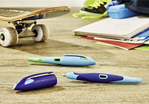 STABILO EASYbirdy grip piece with replacement spring, blue/azur beginner, LH (5010/4-1-3)