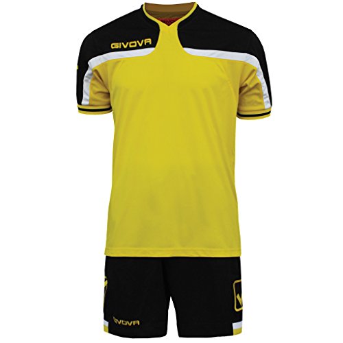 Givova kit America jersey with Shorts yellow/black (KITC47-0710)