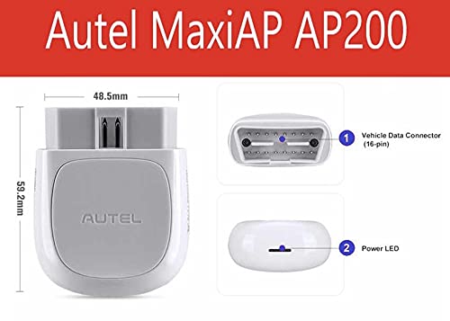 Autel MaxiAP AP200 OBD2 Scanner Bluetooth Adapter with All System Diagnoses 19 Special Functions AutoVin (Bluetooth Edition of MaxiCom MK808)