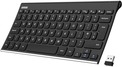 Arteck 2.4G wireless Keyboard Stainless Steel Ultra Slim, EN (HW086)