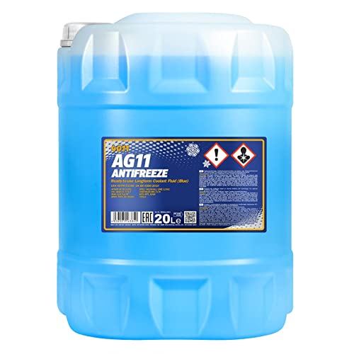 Mannol 20 Litre AG11 Longterm Antifreeze ASTM USA D3306 For G11 Blue Frost Protection