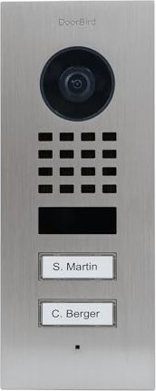 DoorBird D1102V IP Video-door intercom system with 2 call buttons, stainless steel V4A, brushed, flush (423866812)