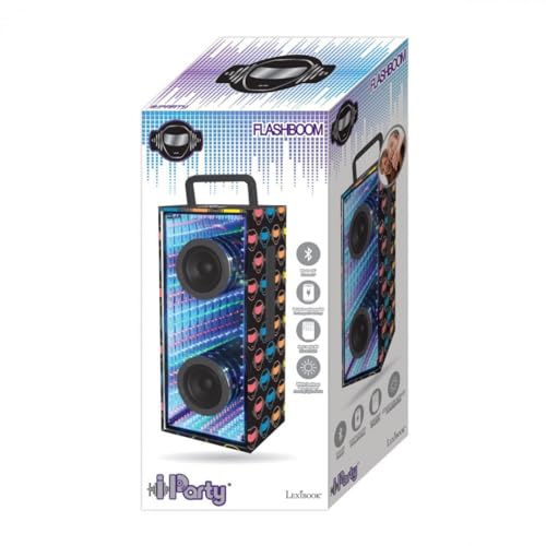 Lexibook - iParty Bluetooth Portable Speaker with magical infinity flashing lights (BTL600)