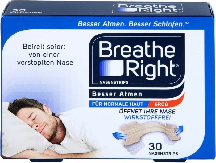Breathe Right Nasenstrips groß beige, 30 Stück