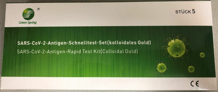 Shenzhen Lvshiyuan Green Spring SARS-CoV-2 4in1 Antigen Schnelltest, 5 Stück