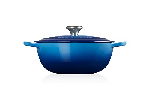 Le Creuset signature cast iron La Marmite family casserole 26cm azure 4.1l (21114262200430)