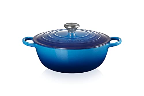 Le Creuset signature cast iron La Marmite family casserole 26cm azure 4.1l (21114262200430)