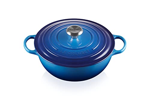 Le Creuset signature cast iron La Marmite family casserole 26cm azure 4.1l (21114262200430)