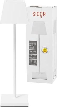 Sigor Nuindie rechargeable battery-desk light angular white (4501501)