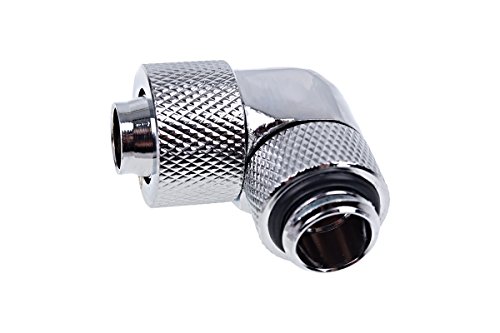 Alphacool Eiszapfen 90° hose fitting G1/4" on 13/10mm, chrome-plated (17231)
