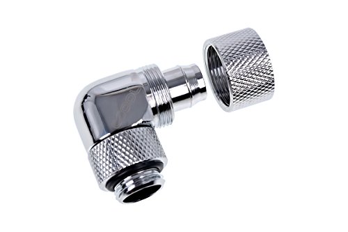 Alphacool Eiszapfen 90° hose fitting G1/4" on 13/10mm, chrome-plated (17231)
