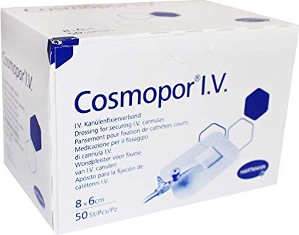 Hartmann Cosmopor I.V. steril Kanülenfixierbinde 8 x 6cm, 50 Stück