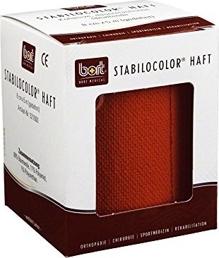 Bort Medical StabiloColor haft Bandage 8cm x 5m rot, 1 Stück
