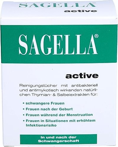 Sagella active Intim Reinigungstücher, 10 Stück