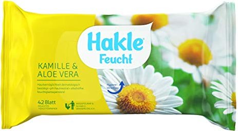 Hakle Kamille & Aloe Vera feuchte Toilettentücher weiß, 42 Stück