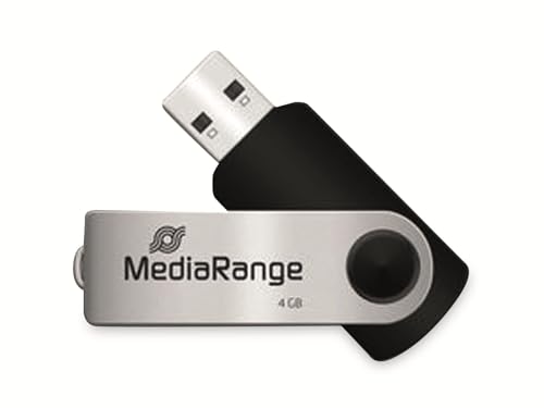 MediaRange USB Flexi-Drive schwarz/silber 4GB, USB-A 2.0 (MR907)
