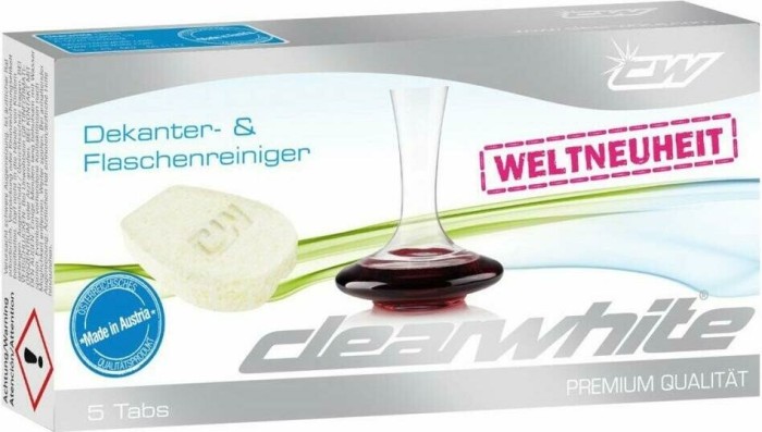 clearwhite Dekanter- & Flaschenreiniger Tabs, 5 Stück