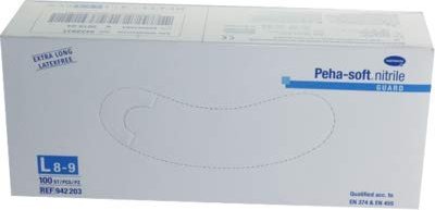 Hartmann Peha-soft Nitrile guard powderfree Einweghandschuhe L, 100 Stück (9422031)
