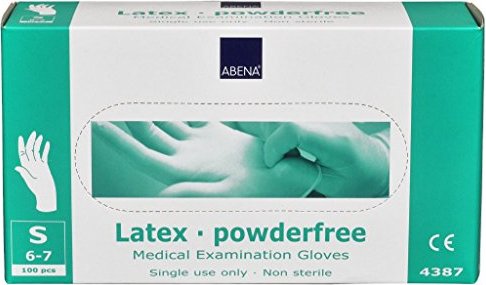 Abena Latex Einweghandschuhe S transparent, 100 Stück