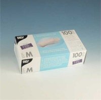 Papstar Vinyl Einweghandschuhe M transparent, 100 Stück (12233)