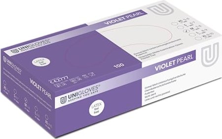 Unigloves Violet Pearl Einweghandschuhe XS, 100 Stück (4801)