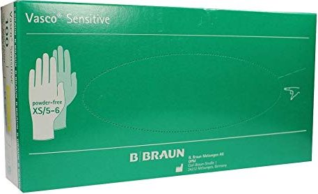 B.Braun Vasco Sensitive Einweghandschuhe XS weiß, 100 Stück