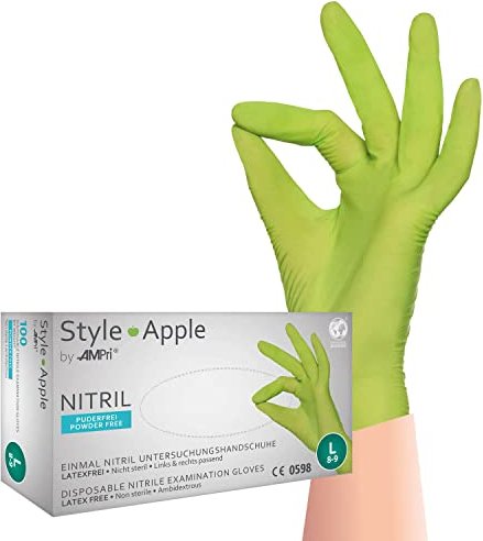 Ampri Style Apple Nitril Einweghandschuhe L, 100 Stück