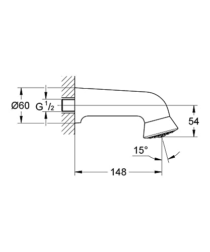 Grohe Relexa Plus 60 Sportkopfbrause 380mm chrome (28948000)