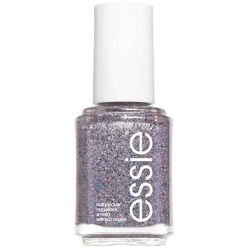 essie Original Nail Polish, 511 congrats, Silver Pink Glitter Nail Polish, 13.5 ml