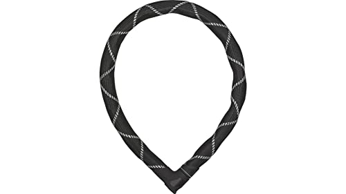 ABUS armoured cable lock Iven Steel-O-Flex 8200 - Motorcycle lock made of steel cable with armour made of steel sleeves - ABUS security level 8 - 110 cm, AB55149, Black