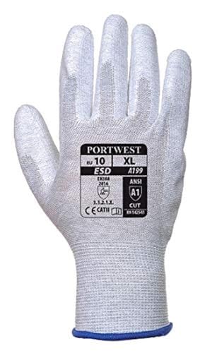 Portwest A199 ESD work gloves XXL grey (A199GRRXXL)