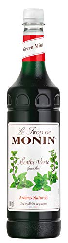 MONIN Premium Coffee Syrup 1 Litre Green Mint and Pump